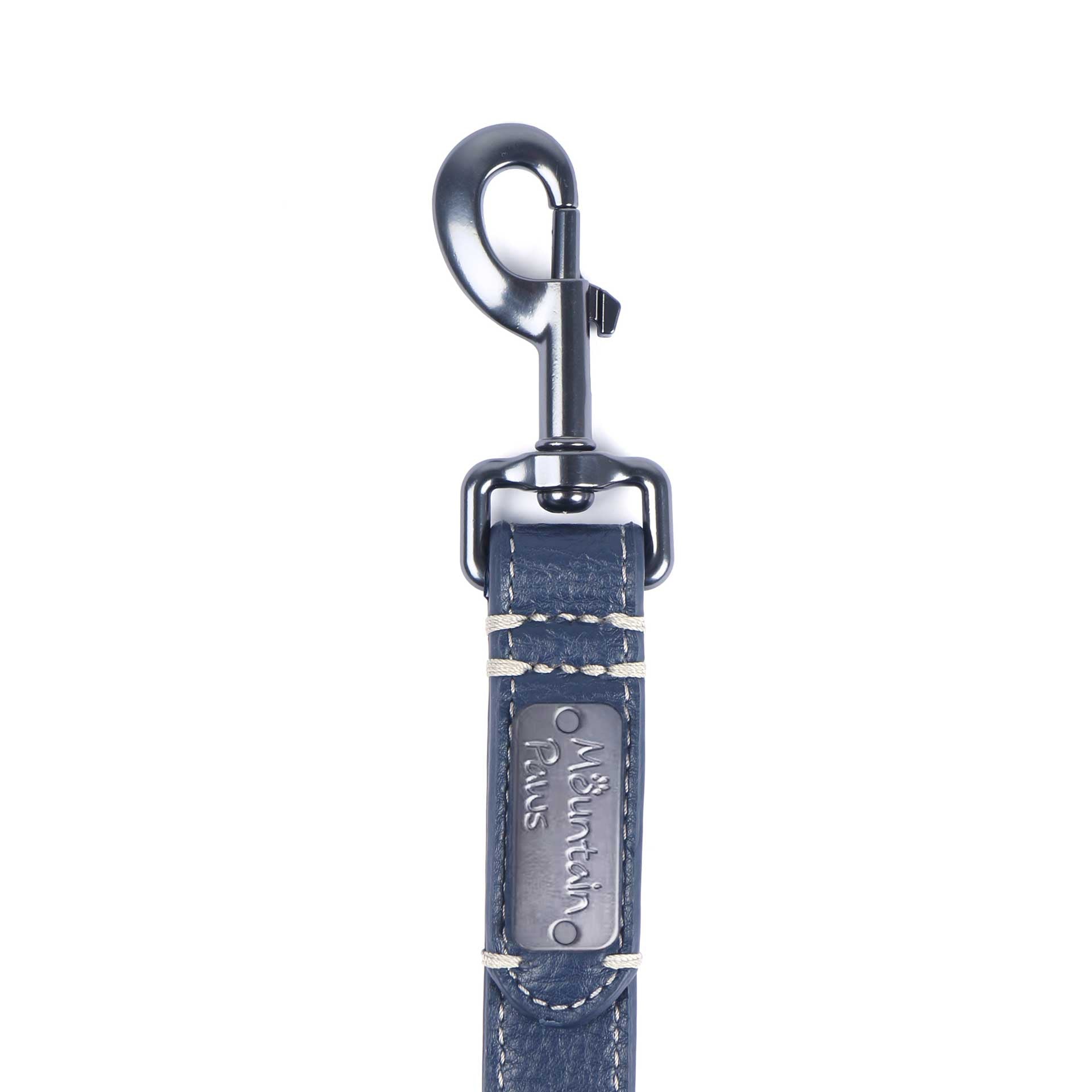 Faux Leather Dog Lead - variant[Navy]