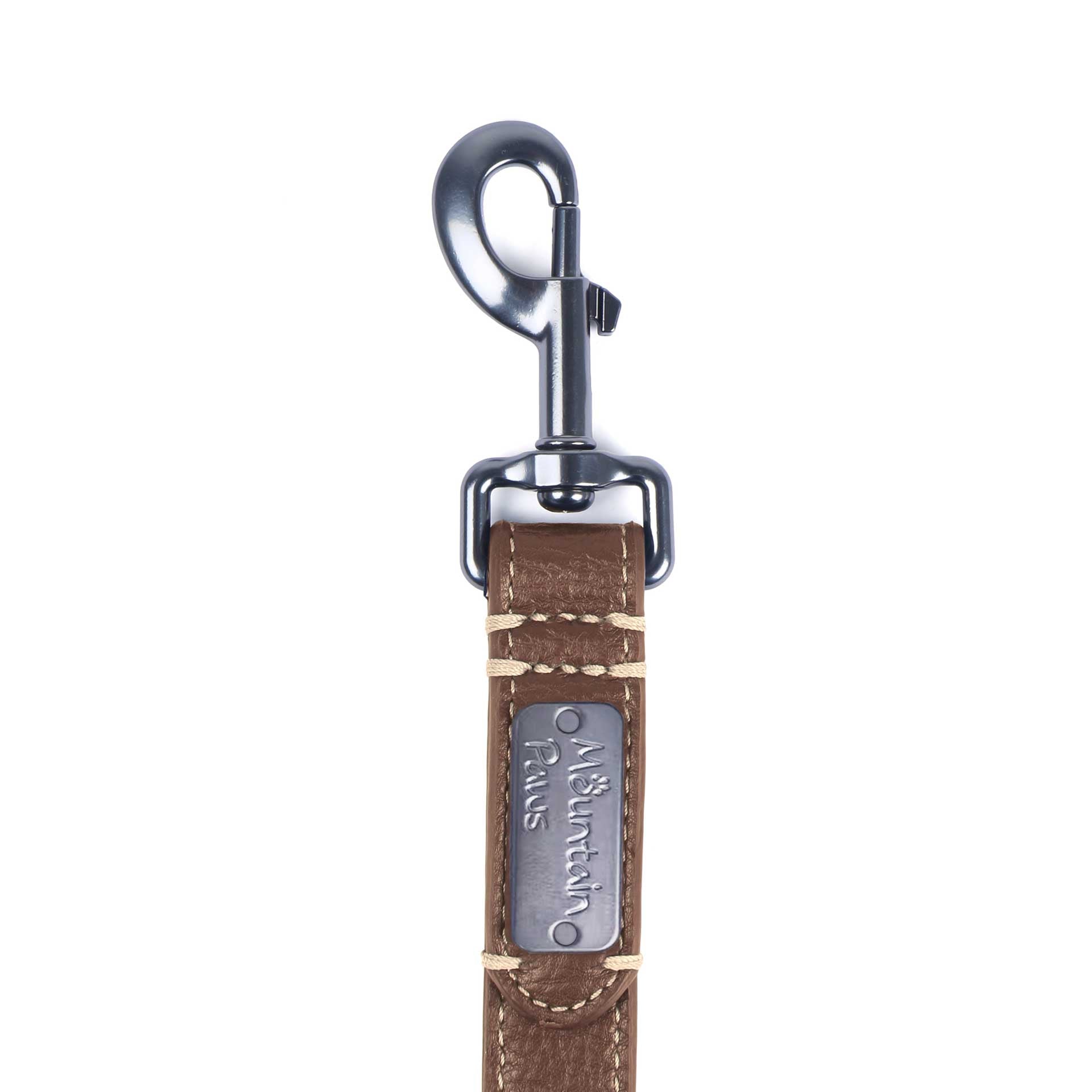 Faux Leather Dog Lead - variant[Brown]
