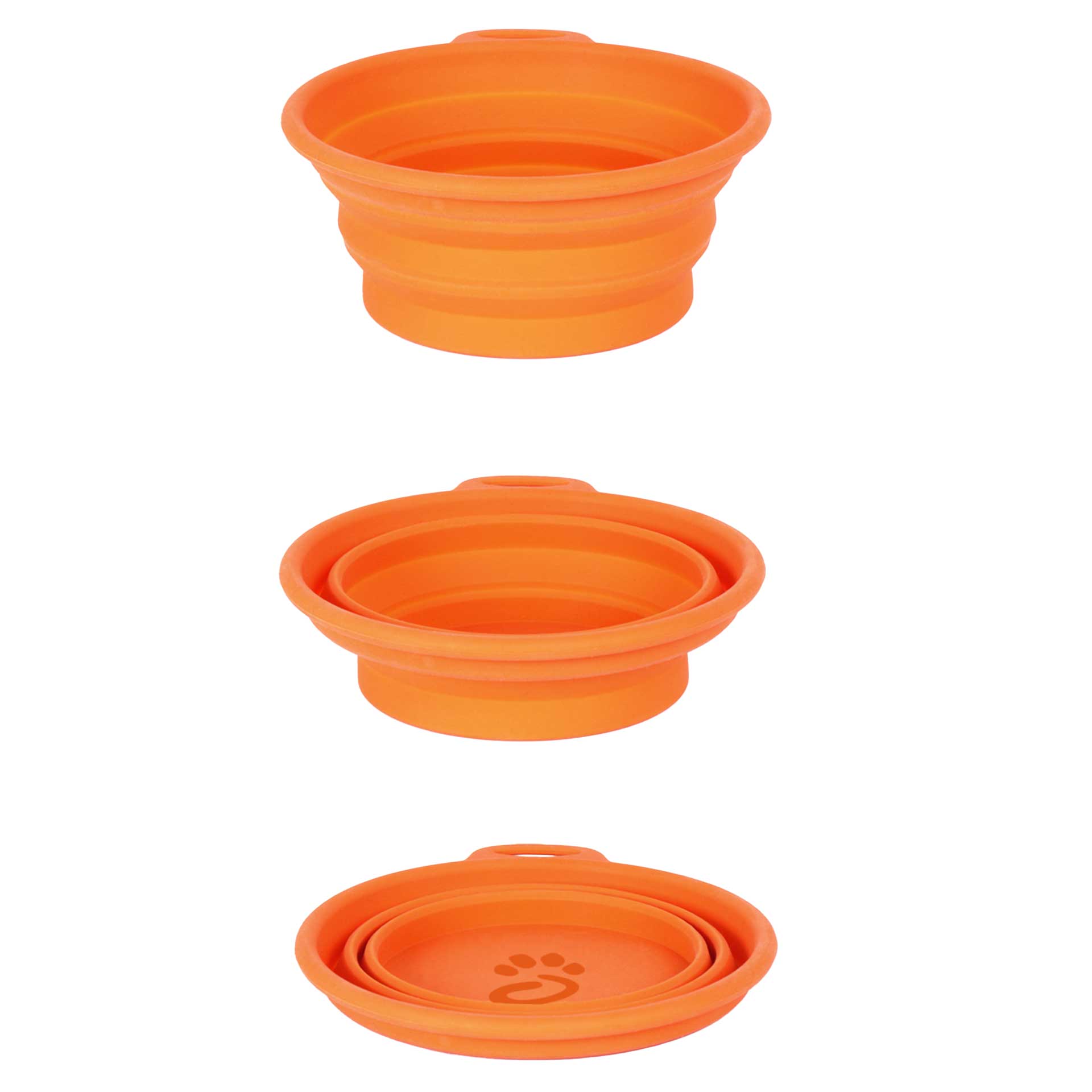 Silicone Collapsible Dog Bowl - variant[Orange]