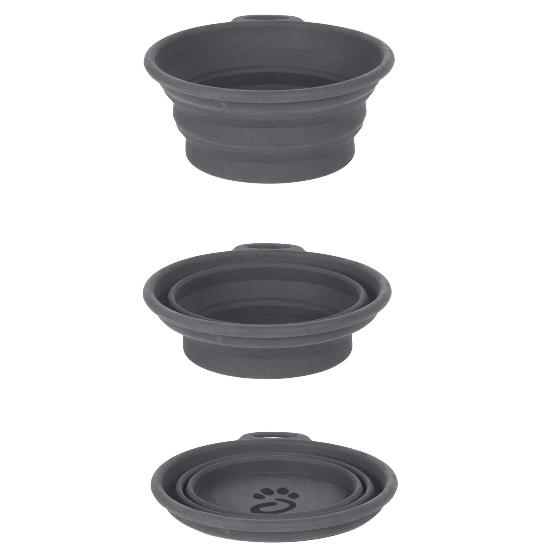 Silicone Collapsible Dog Bowl - variant[Grey]