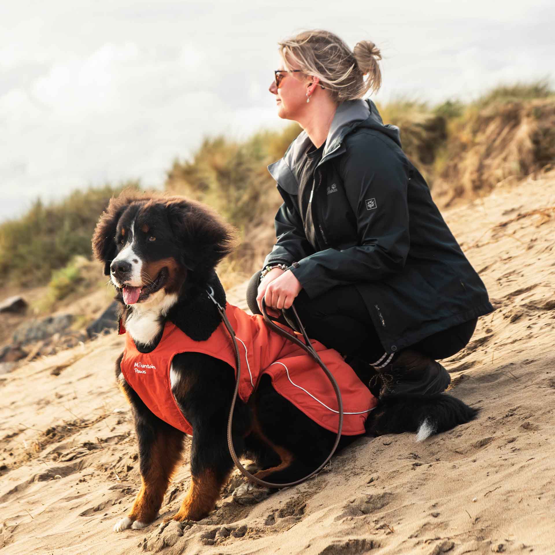Fleece Lined Dog Coat - variant[Orange]