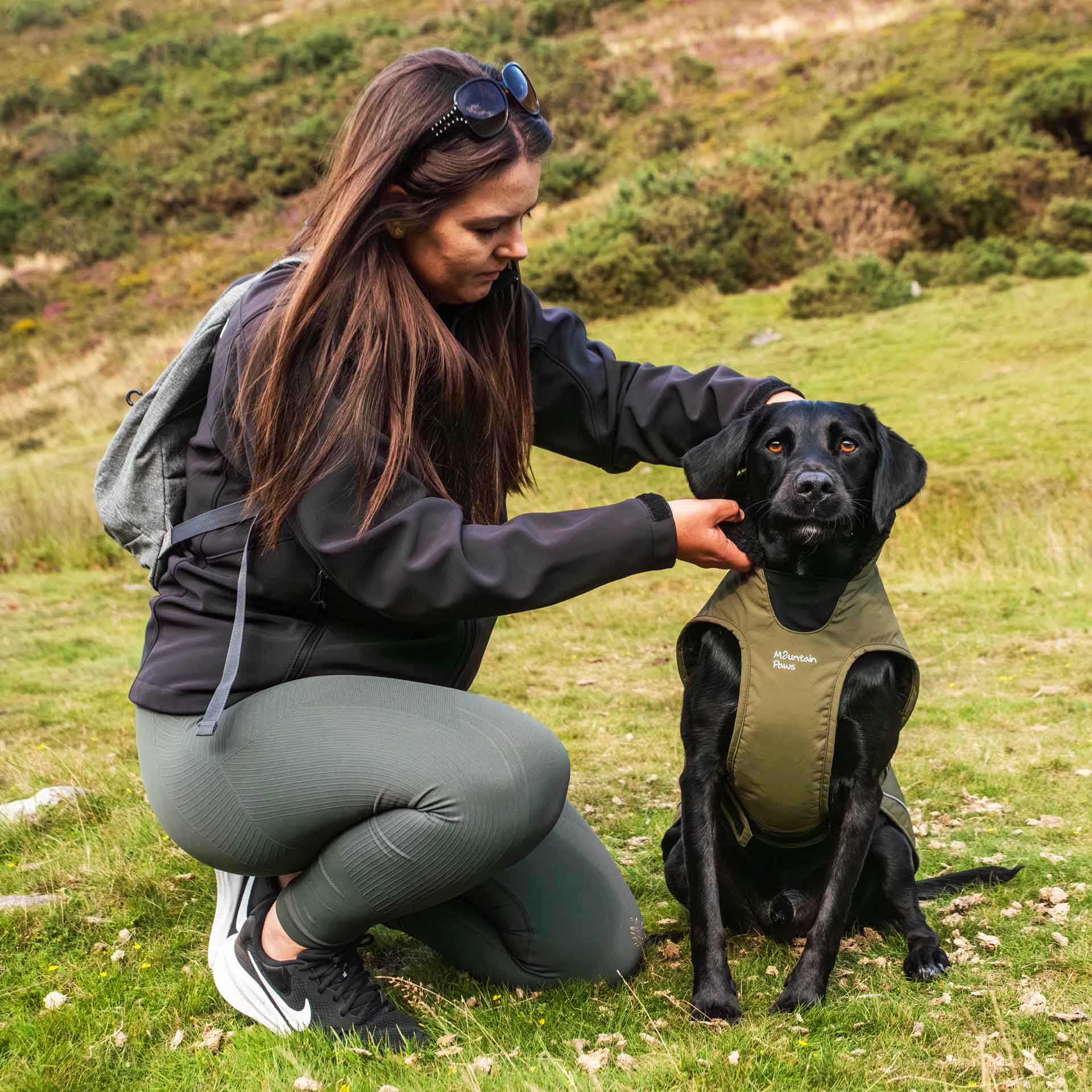 Fleece Lined Dog Coat - variant[Green]