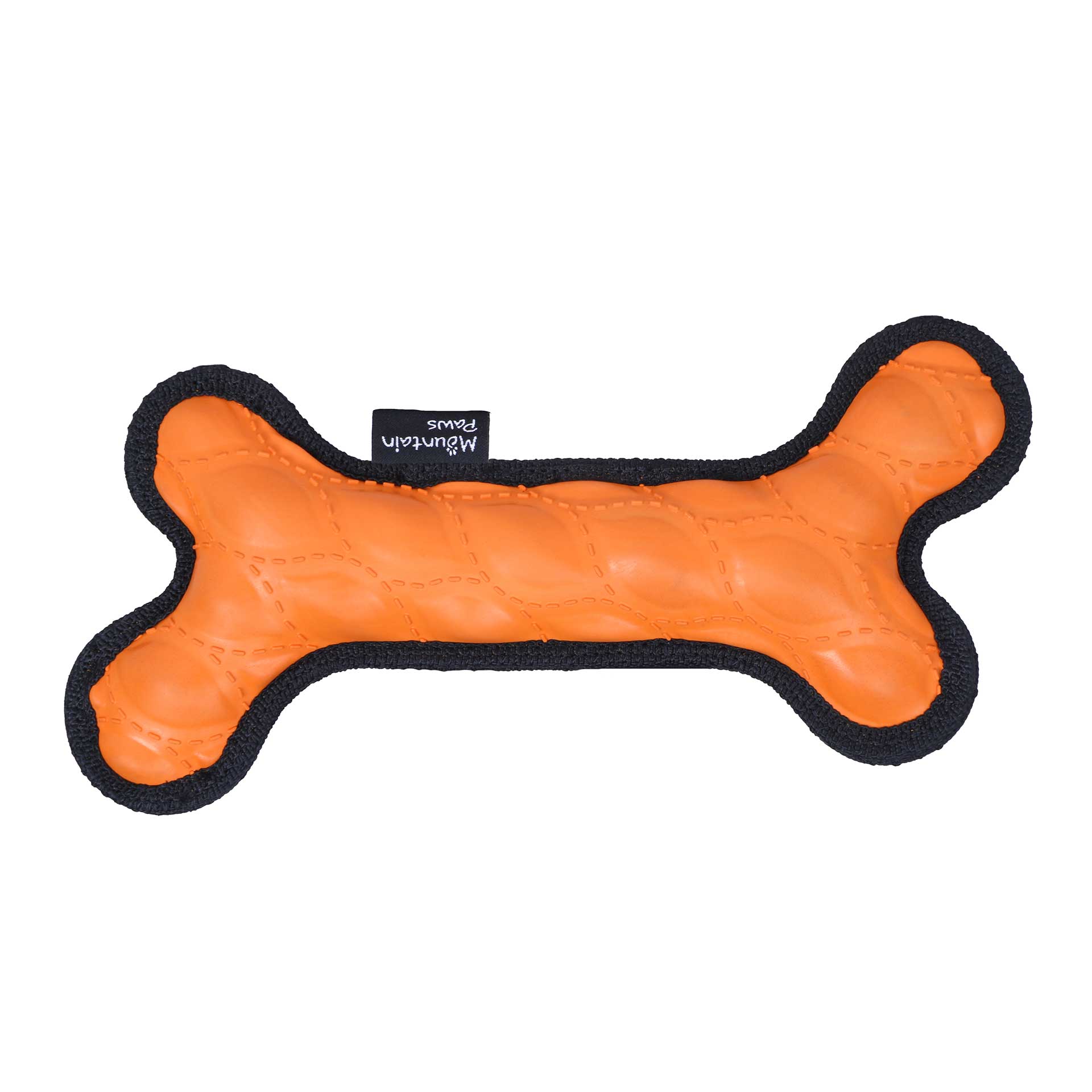 Rubber Bone Dog Toy - variant[Orange]