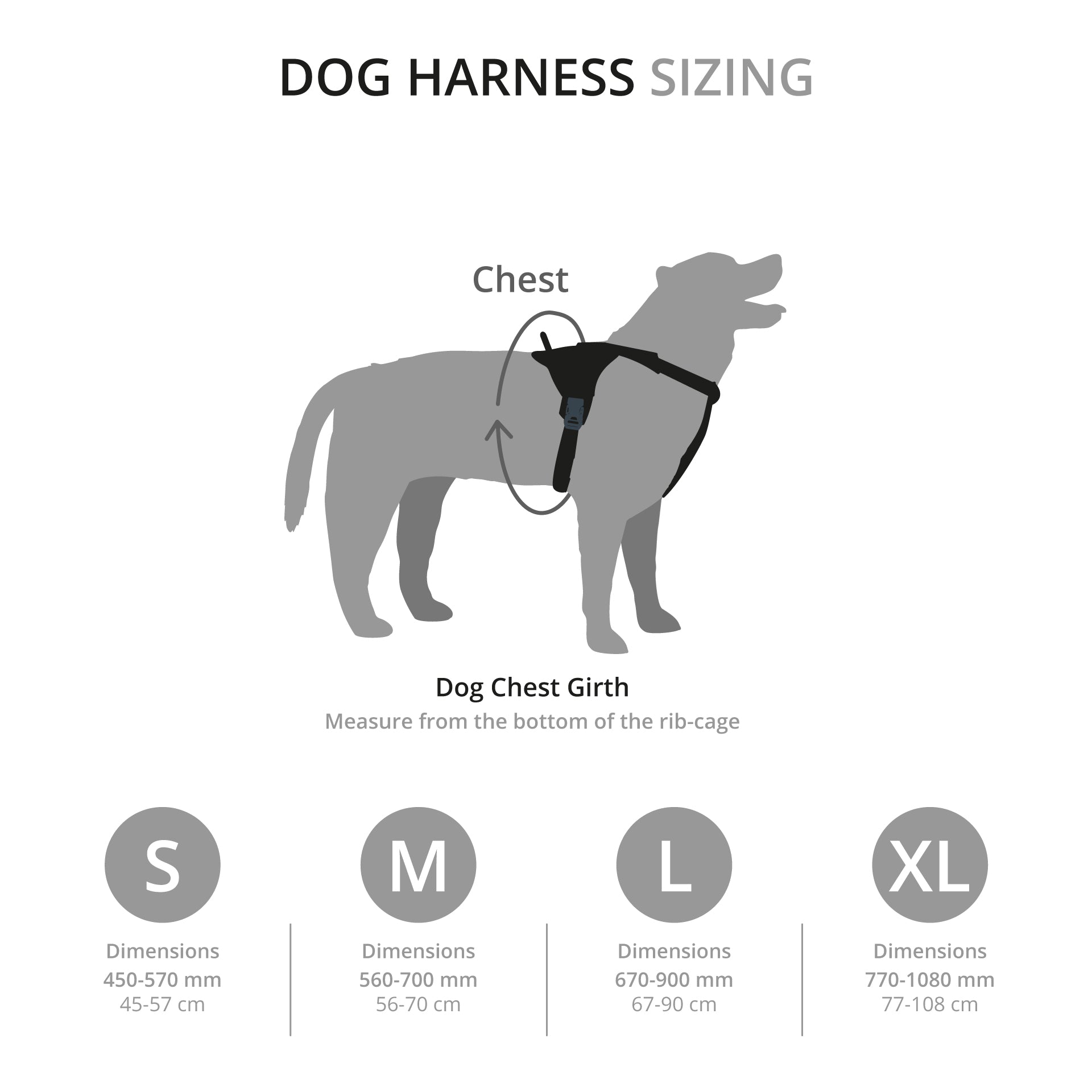Dog Harness Sizes